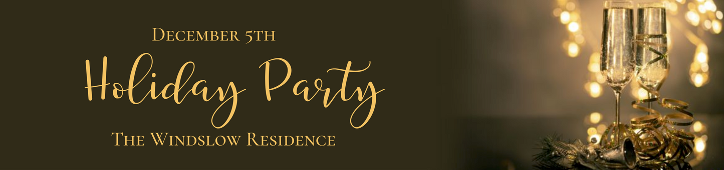 Holiday banner - champagne gold