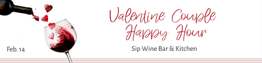 Holiday banner - valentine wine