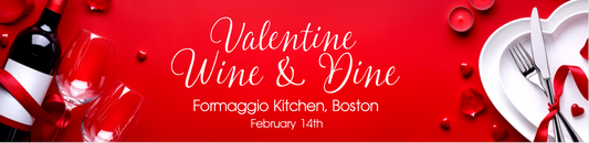 Holiday banner - valentine wine and dine