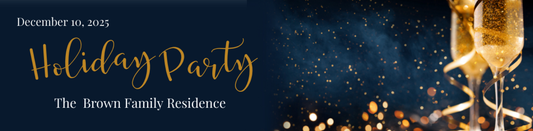 Holiday banner - champagne blue